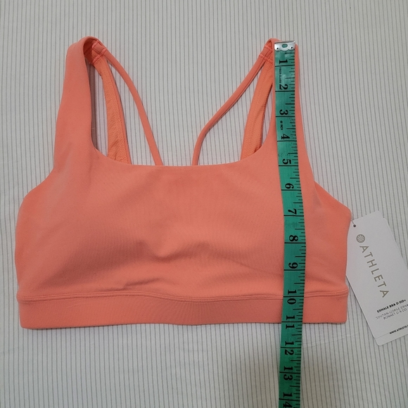 Athleta Exhale Bra D-DD+ Coral Orange Peach Sports Bra Women's Size XS - Picture 6 of 8